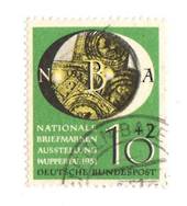 WEST GERMANY 1951 National Stamp Exhibition Wuppertal 10pf Black and Green. - 75465 - VFU