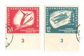 EAST GERMANY 1951 Second Winter Sports Meeting. Set of 2. - 75471 - VFU