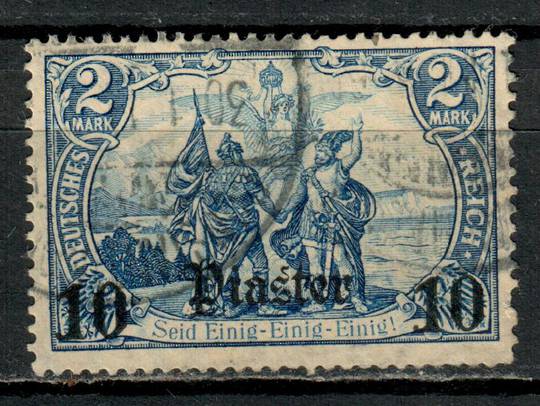 GERMAN POST OFFICES IN THE TURKISH EMPIRE 1905 Definitive 10pi on 2m Blue. Watermark Lozenges. - 75481 - Used