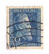 WEST GERMANY 1951 Humanitarian Relief Fund 30pf + 10pf Blue. Commercially used. - 75509 - Used