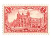 GERMANY 1902 Definitive Recess No Watermark Perf 14.25-14.50 1m Carmine-Rose. There is the slightest possible evidence of hingin