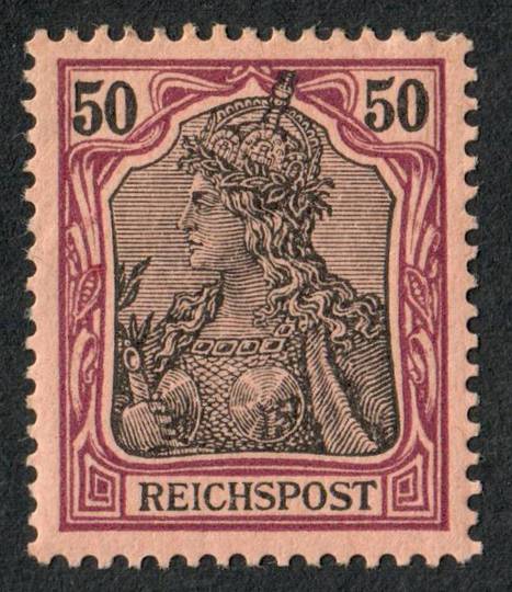 GERMANY 1899 Definitive 50pf Black and Purple on rose. Scott 60. $US 30.00. - 75518 - LHM