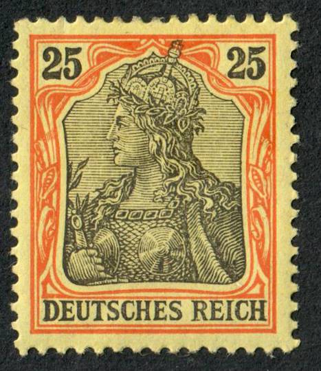 GERMANY 1902 Definitive 25pf Orange and Black on yellow. - 75522 - LHM