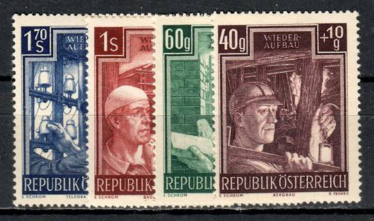 AUSTRIA 1951 Reconstruction Fund. Set of 4. - 75531 - Mint