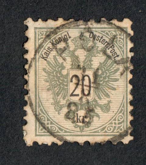 AUSTRIA 1883 Definitive 20k Greenish Grey. Perf 9. - 75551 - Used