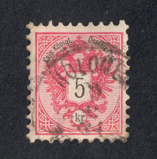 AUSTRIA 1883 Definitive 5k Carmine. Perf 9. - 75555 - Used