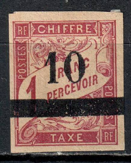 SENEGAL 1903 Postage Due 10 on 1fr Rose on buff. Four huge margins. - 75856 - Mint