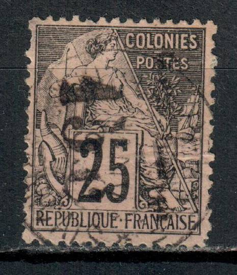 CONGO 1891 Definitive Surcharge 15c on 25c Black on rose. Surcharge vertical. - 75865 - VFU