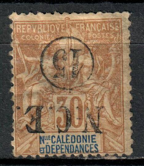 NEW CALEDONIA 1899 Definitive Surcharge 15 on 30c Cinnamon on drab. Surcharge inverted. - 75867 - Mint