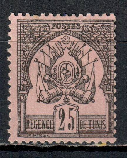 TUNISIA 1888 Definitive 25c Black on rose. - 75869 - Mint
