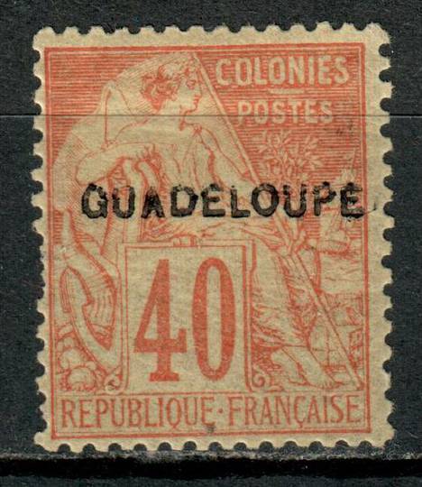GUADELOUPE 1891 Definitive Surcharge on Type J of French Colonies (General Issues) 75c Rose-Carmine on rose. The surcharge is mi