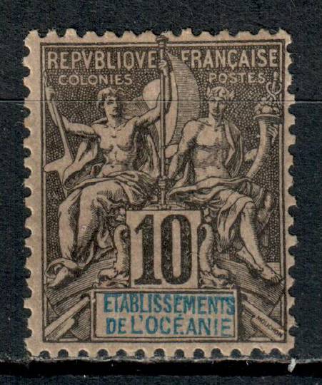 FRENCH OCEANIC SETTLEMENTS 1892 Definitive "Tablet" type 4c Purple-Brown on grey. Superb. Very lightly hinged. - 75901 - LHM