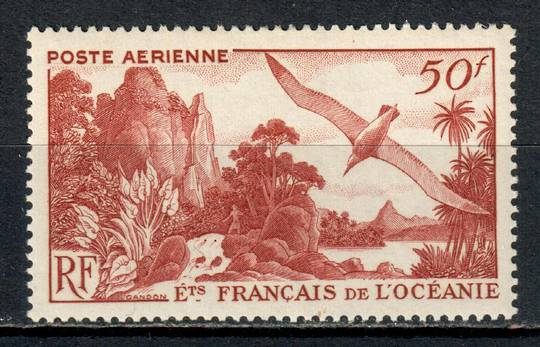 FRENCH OCEANIC SETTLEMENTS 1948 Definitive Air 50fr Brown-Lake. - 75911 - LHM