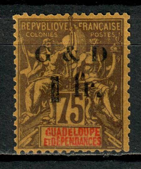 GUADELOUPE 1903 Definitive Surcharge 1fr on 75c Brown on yellow. - 75942 - Mint