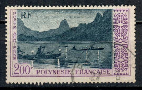 FRENCH POLYNESIA 1958 Definitive 200fr Deep Slate-Blue and Lilac. - 75984 - FU