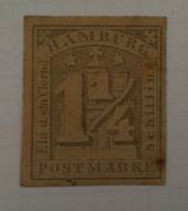 HAMBURG 1864 Definitive 1.1/4s Grey. Imperf. Four clear margins. Hinge remains. - 76010 - Mint