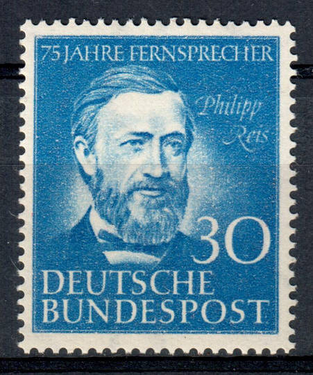 WEST GERMANY 1952 75th Anniversary of the German Telephone Service. Very lightly hinged. - 76032 - LHM