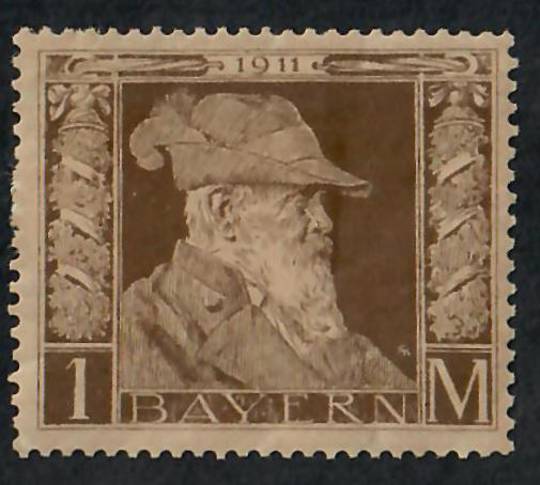 BAVARIA 1911 Definitive 1m Brown on drab. The first Die. Adhesion but very presentable. - 76037 - Mint