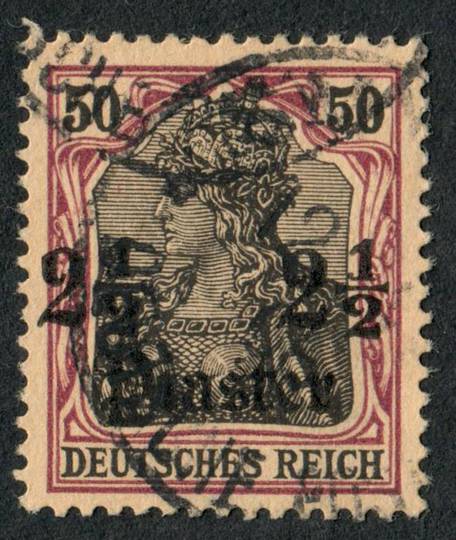 GERMAN POST OFFICES IN TURKISH EMPIRE 1905 Definitive 2Â½p on 50pf Black and Purple on Buff. - 76043 - FU