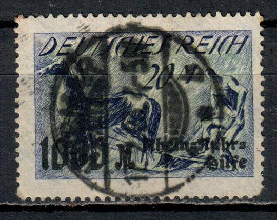 GERMANY 1923 Relief Fund for Sufferers in the Rhine and Ruhr Occupation Districts 20m + 1000m Indigo and Green. - 76057 - Used