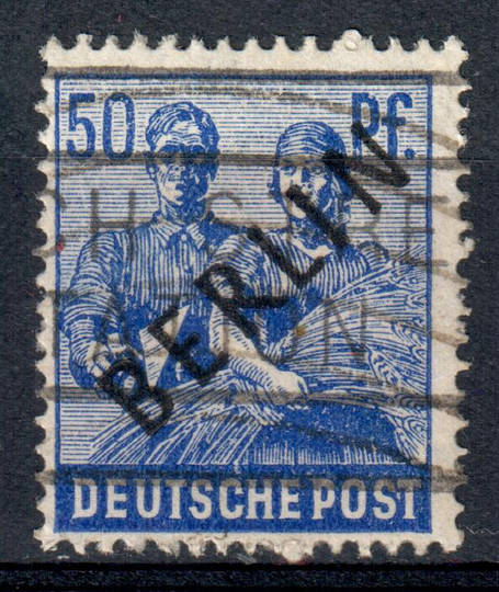 WEST BERLIN 1948 Definitive 50pf Ultramarine. Black overprint. - 76069 - Used