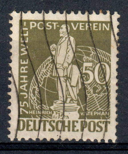 WEST BERLIN 1949 75th Anniversary of the Universal Postal Union 50pf Brown-Olive. - 76070 - Used