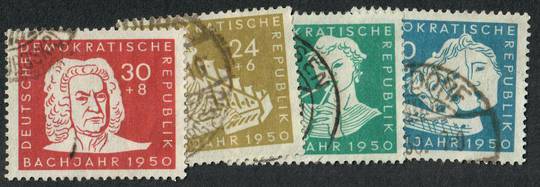 EAST GERMANY 1950 Centenary of the Death of Johann Sebastian Bach. Set of 4. - 76080 - Used