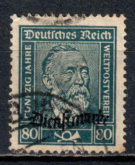 GERMANY 1924 Universal Postal Union Official 80pf Slate. - 76089 - FU