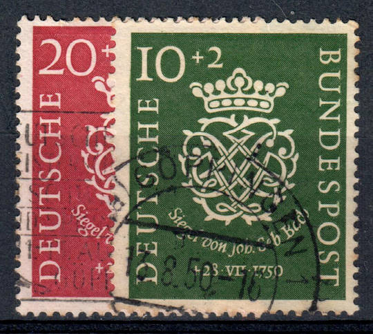 WEST GERMANY 1950 Bicentenary of the Death of Bach. Set of 2. Light commercial postmarks. - 76098 - FU