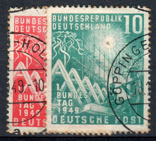 WEST GERMANY 1949 Opening of the West German Parliament. Set of 2. - 76099 - Used