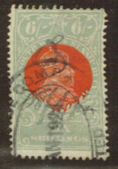 NEW SOUTH WALES 1909 Geo 5th Stamp Duty 6/- Green and Red. - 76140 - Fiscal