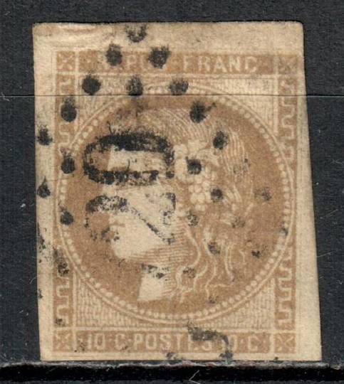 FRANCE 1870 Definitive 10c Stone-Brown. Litho at Bordeaux, which was the seat of French Government during the Seige of Paris. 4