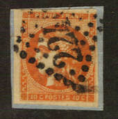 FRANCE 1870 Definitive 40c Orange. Litho at Bordeaux, which was the seat of French Government during the Seige of Paris. Superb