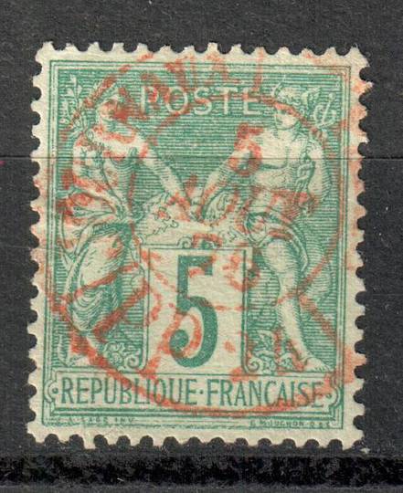 FRANCE 1876 Definitive 4c Bluish Green. Type 1. Letter 'N' under the 'B'. From the collection of A L Jenkin. - 76219 - VFU