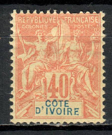 IVORY COAST 1892 Definitive 40c Red on Yellow. - 76228 - Mint