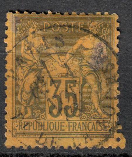 FRANCE 1877 Definitive 35c Deep Brown on yellow. Fine stamp. - 76236 - FU