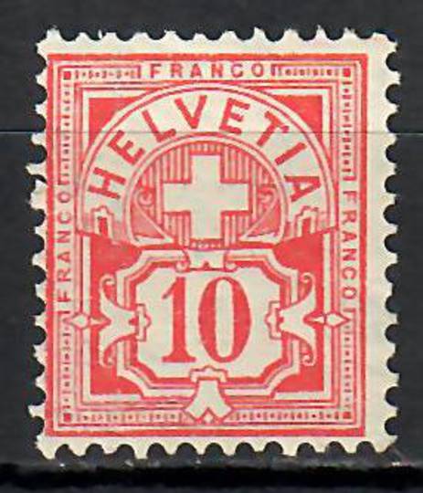 SWITZERLAND 1882 Definitive 10c Pink. Perf 11½x12. Not listed by SG. - 7631 - UHM