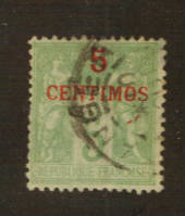 FRENCH Post Offices in MOROCCO 1891 Definitive 5c on 5c Bright Yellow-Green. Type(a). - 76404 - Used
