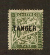 FRENCH Post Offices in TANGIER 1918 Postage Due 20 cents Olive. - 76427 - VFU