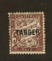 FRENCH Post Offices in TANGIER 1918 Postage Due 50 cents Dull Claret. - 76429 - VFU