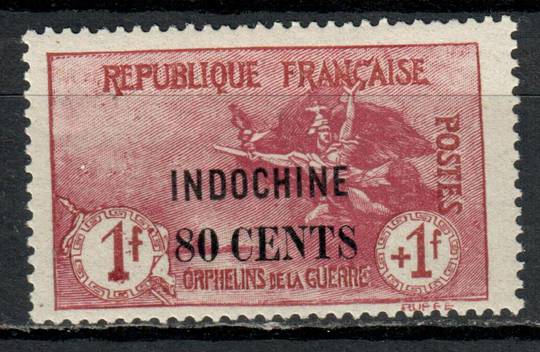 INDO-CHINA 1918 France Orphans surcharged 80c on 1fr Carmine - 76433 - Mint