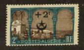 ALGERIA 1927 Wounded Soldiers of the Moroccan War Charity Surcharge 2fr + 2fr Chocolate and Blue-Green. - 76441 - Mint