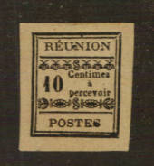 REUNION 1889 Postage Due 10c Black on Toned Paper. - 76448 - LHM