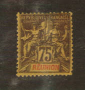 REUNION 1892 Definitive 75c Brown on orange. - 76465 - Mint