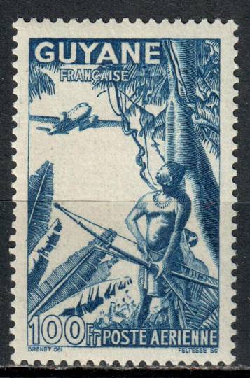 FRENCH GUIANA 1944 Vichy Air Definitive 100fr Blue. Not listed by SG. - 76502 - UHM