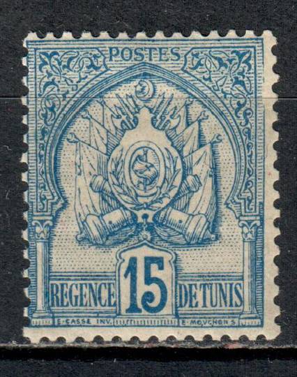 TUNISIA 1888 Definitive 15c Blue on Pale Blue. Very fine. - 76530 - LHM
