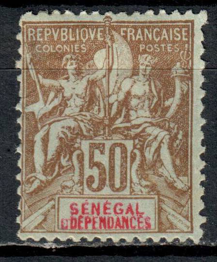 SENEGAL 1900 Definitive 50c Brown on Azure. - 76540 - Mint