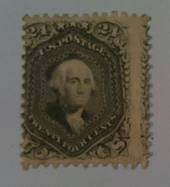 USA 1867 Washington  Definitive 24c Grey-Lilac. The grille is visible in the area in front of his chin. Actually MNG. Mint cat £