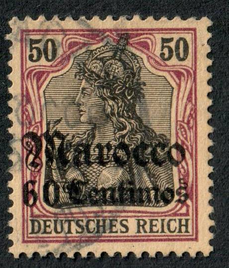 GERMAN Post Offices in MOROCCO 1905 Definitive 60c on 50pf Black and Purple on Buff. - 76917 - FU