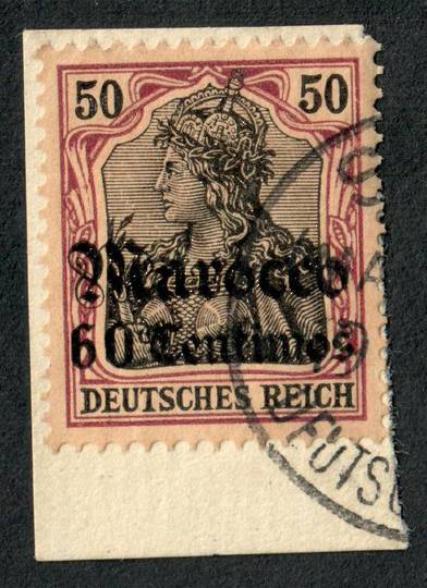 GERMAN Post Offices in MOROCCO 1906 Definitive 60c on 50pf Black and Purple on Buff. - 76920 - FU